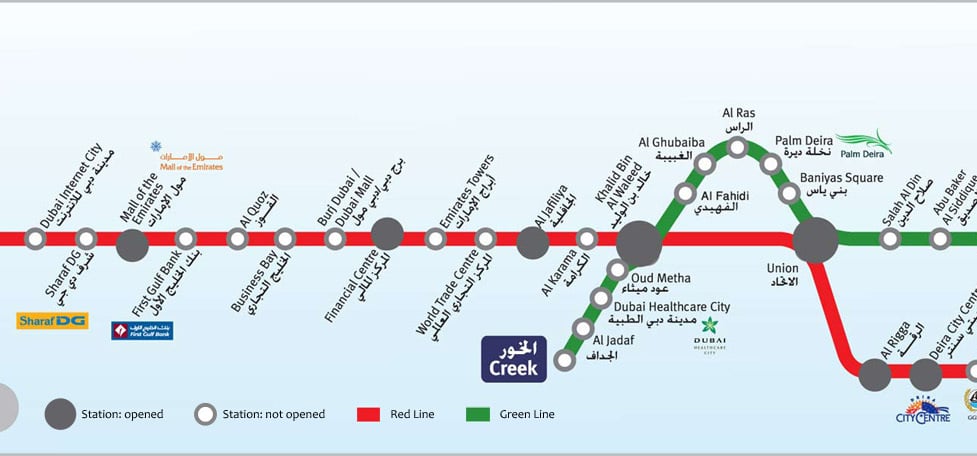 Карта метро дубай 2022